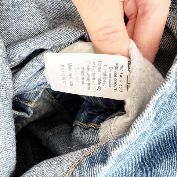 Lioness Denim U Know What’s Up Romper Micro Shorts Streetwear Baddie NEW Medium - Picture 9 of 12